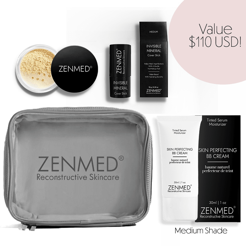 ZENMED Make Up & Skincare Bundle, Protect & Perfect Collection For Medium Skin Tones