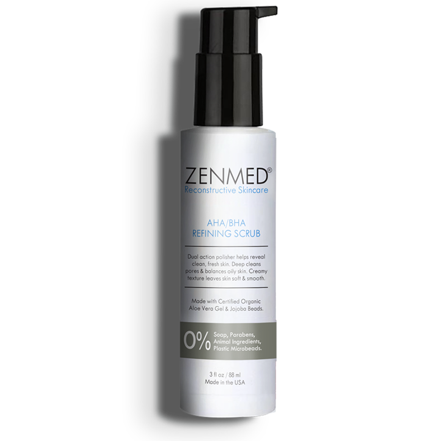 Shop Online! Zenmed AHA/BHA Refining Scrub For Acne , ZENMED Reconstructive Skincare